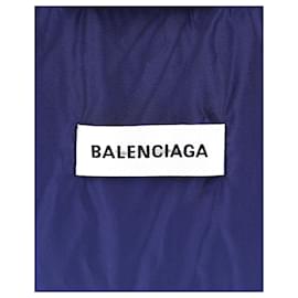 Balenciaga-Balenciaga New Swing Puffer Jacket In Blue Polyester-Blue