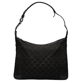 Gucci-GG Canvas Shoulder Bag 143743-Black