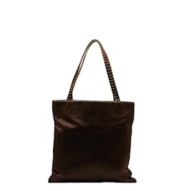 Prada-Prada Tessuto Raso Tote  Canvas Handbag in Excellent condition-Brown