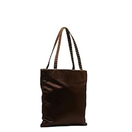 Prada-Prada Tessuto Raso Tote  Canvas Handbag in Excellent condition-Brown