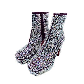 CHRISTIAN LOUBOUTIN Ankle boot T.eu 39 Glitter Prata