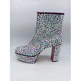 Christian Louboutin-CHRISTIAN LOUBOUTIN Ankle boot T.eu 39 Glitter-Prata