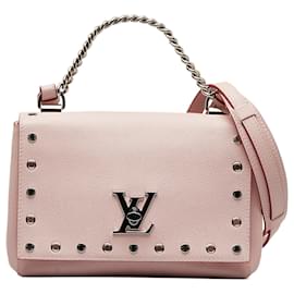 Louis Vuitton-Louis Vuitton Pink Embellished Lockme II BB-Pink