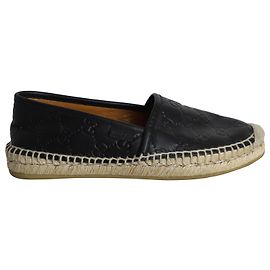 Espadrillas Gucci Guccissima Signature in pelle nera Nero