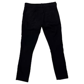 Ann Demeulemeester-Tamaño de Ann Demeulemeester: 34 Pantalones largos ajustados de algodón en mezcla de rayón-Negro