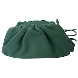 Bottega Veneta-Bottega Veneta Mini The Pouch Sac porté épaule en cuir turquoise-Vert