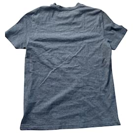 Prada-Prada Sport T-Shirt aus Gummi mit Logo auf der Brust-Grau