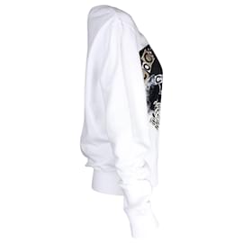 Chanel-Sudadera con estampado gráfico Chanel en algodón blanco-Blanco