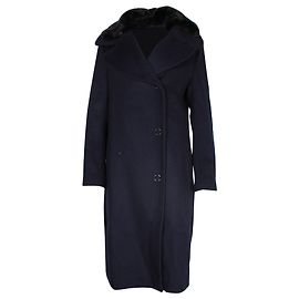 Acne Studios Era Coat in Navy Blue Wool Navy blue