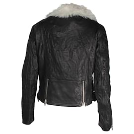 Iro-Iro Noemie Biker Jacket in Black Leather-Black