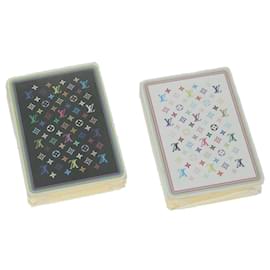 Louis Vuitton-LOUIS VUITTON Playing Cards Black White LV Auth 52821a-Black,White