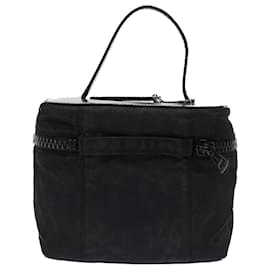 Prada-PRADA Vanity Cosmetic Pouch Nylon Black Auth bs8176-Black