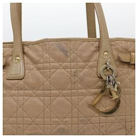 Christian Dior-Christian Dior Canage Shoulder Bag Coated Canvas Beige Brown Auth bs7808-Brown,Beige