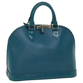 Louis Vuitton-LOUIS VUITTON Epi Alma PM Hand Bag Blue Cyan M40624 LV Auth 52358-Blue,Other