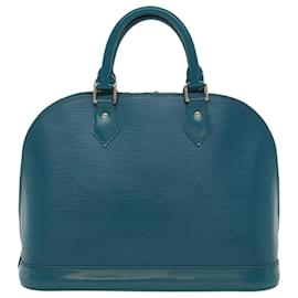 Louis Vuitton-LOUIS VUITTON Epi Alma PM Handtasche Blau Cyan M40624 LV Auth 52358-Blau,Andere