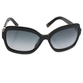 CHANEL Pearl Sunglasses Plastic Black CC Auth 53403 Black