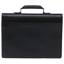 Louis Vuitton-LOUIS VUITTON Epi Serviette Conseiller Briefcase Black M54422 LV Auth th3982-Black