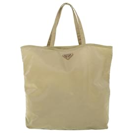 Prada-PRADA Tote Bag Nylon Beige Auth bs8100-Beige