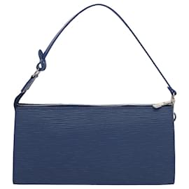 Louis Vuitton-LOUIS VUITTON Epi Pochette Acessórios Bolsa Azul M52985 Autenticação de LV 52608-Azul