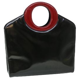Christian Dior Handtasche Leder Schwarz Rot Auth bs7933 Schwarz Rot