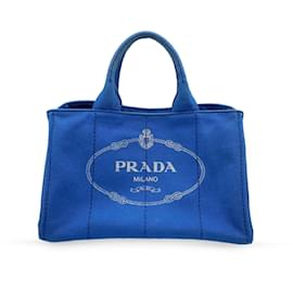 Prada-Prada Tote Bag Canapa-Blue