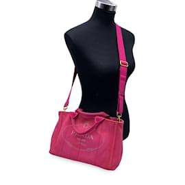 Prada-Prada Tote Bag Canapa-Pink