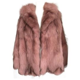 Sprung Frères Fox Fur Jacket Pink Pink