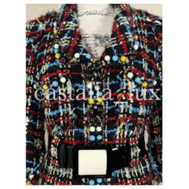 Chanel-9K$ New Charm Embellished Tweed Jacket / Coat-Black