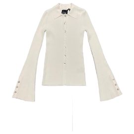 Autre Marque Cardigan LE ORE Crème Viscose Écru