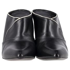 Balenciaga-Balenciaga Heeled Mules in Black Leather-Black