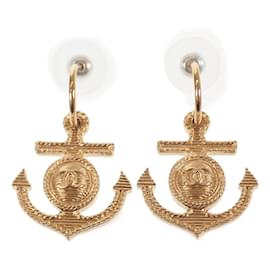Chanel-Anchor CC Stud Earrings A58726 x01060 Z0000-Golden