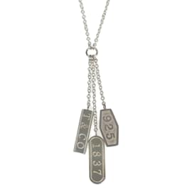 Tiffany & Co-1837 Triple Bar Necklace-Silvery