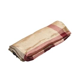 Burberry-House Check Silk Scarf-Brown