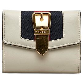 Gucci White Sylvie Leather Small Wallet White