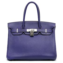 Hermès-Hermes Purple Clemence Birkin 30-Purple
