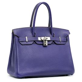 Hermès-Hermes Purple Clemence Birkin 30-Purple