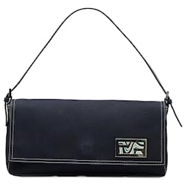 Fendi-Fendi Blue Denim Baguette-Blue,Navy blue