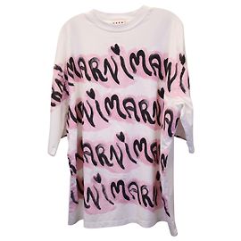 Camiseta con logo estampado de Marni en algodón blanco Otro