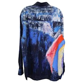 Marni-Marni Abstract Rainbow Button-Up Shirt in Multicolor Cotton-Other