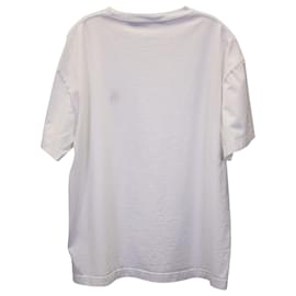 Palm Angels-Palm Angels Monogram-Embroidered T-shirt in White Cotton-White