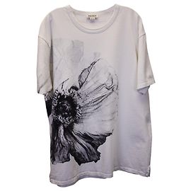 Camiseta Alexander McQueen com estampa floral em algodão branco Outro