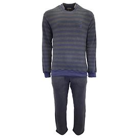 Conjunto de chándal a rayas Ermenegildo Zegna de algodón gris y azul Gris