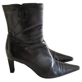 Chanel-Ankle Boots-Black