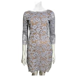 Diane Von Furstenberg-Vestido de renda DvF Zarita em lilás claro-Multicor