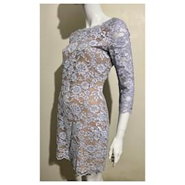 Diane Von Furstenberg-DvF Zarita lace dress in palest lilac-Multiple colors