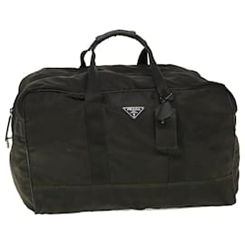 Prada-PRADA Boston Bag Nylon Caqui Marrón Auth bs7971-Castaño,Caqui