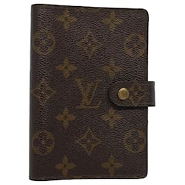 Louis Vuitton-LOUIS VUITTON Monogram Agenda PM Day Planner Cover R20005 Autenticação de LV 52609-Monograma