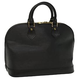 Louis Vuitton-LOUIS VUITTON Epi Alma Hand Bag Black M52142 LV Auth 52356-Black