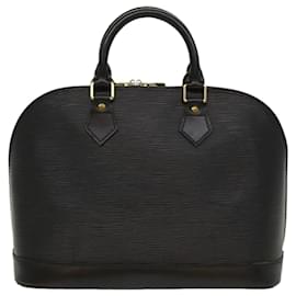 Louis Vuitton-LOUIS VUITTON Epi Alma Hand Bag Black M52142 LV Auth 52356-Black