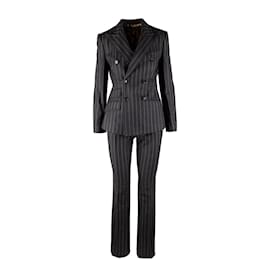 Dolce & Gabbana-Dolce & Gabbana Turlington Pinstripe Suit-Grey